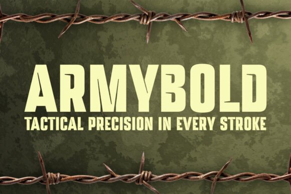 Armybold – Strong Military Stencil Font for Tactical Designs
