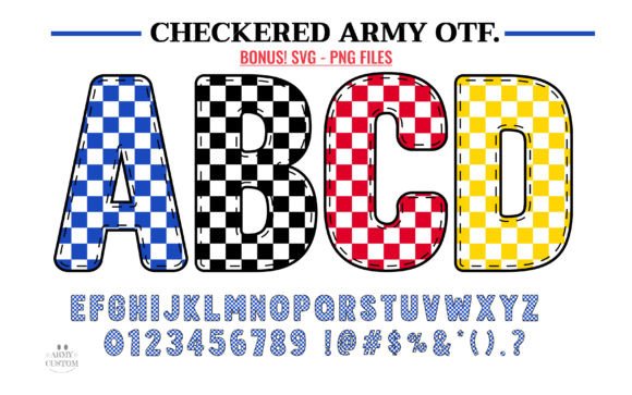 Checkered Army: A Unique Font Style for Creative and Practical Use