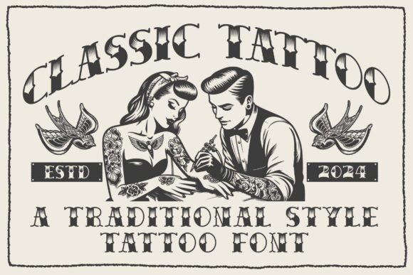 Classic Tattoo Font for Professional Branding