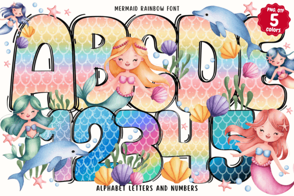Discover the Magic of Mermaid Rainbow Font: A Playful Addition to Your Creative Projects