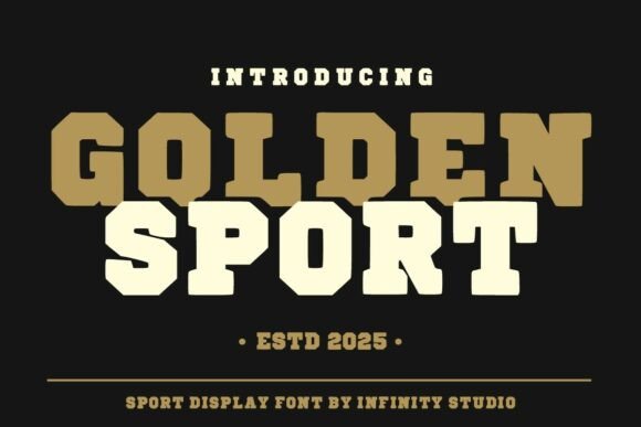 Golden Sport Font for Bold Branding and Professional Projects