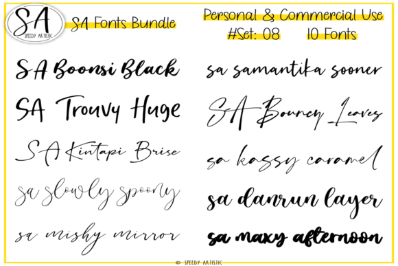 Script and Handwritten Bundle 8: Enhancing Creativity with Versatile Font Choices