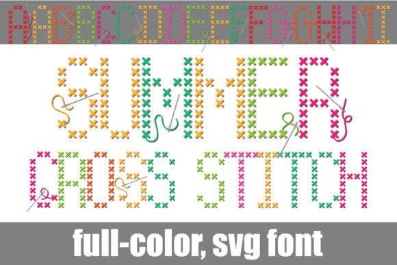 Summer Cross Stitch Font: A Creative Design Tool for Visual Projects