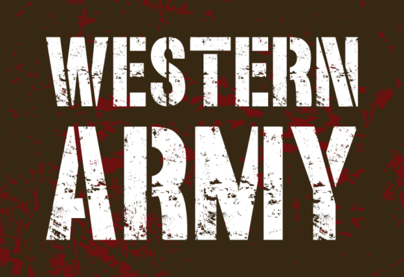 Western Army: A Bold Sans-Serif Typeface for Unconventional Design