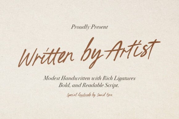 Written by Artist: A Minimalist Handwritten Font with Personality